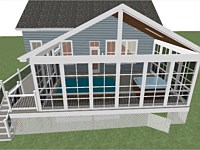<b>3D Rendering of the structure from the back of the house</b>